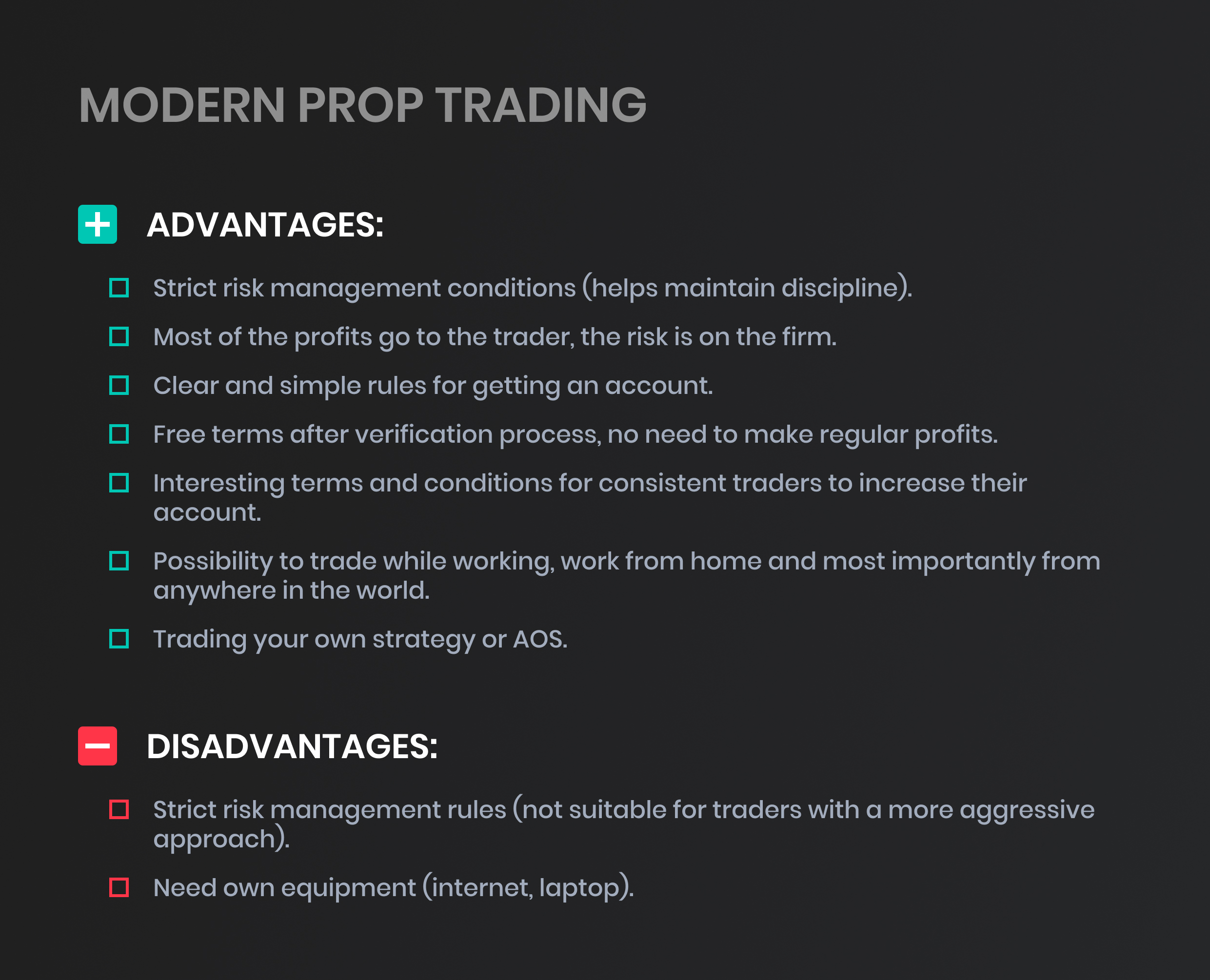 Proprietary trading vs modern prop trading