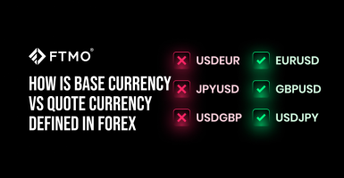 How is base currency vs quote currency defined in forex